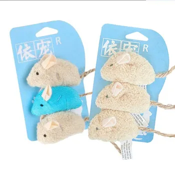 Бесплатная доставка игрушка для кошек имитация плюшевой мыши набор из трех комбинаций дразнящая кошка трава мятный узелок зоотовары игрушки