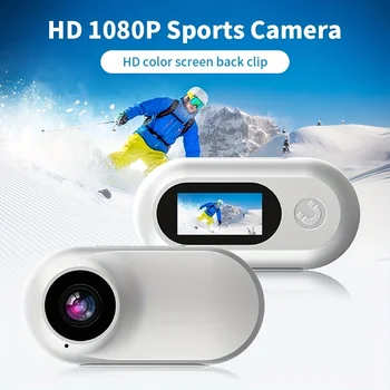Портативная экшн-камера, мини-носимая камера безопасности HD 1080P со стабилизацией EIS, ночное видение (без Wi-Fi) Аудио