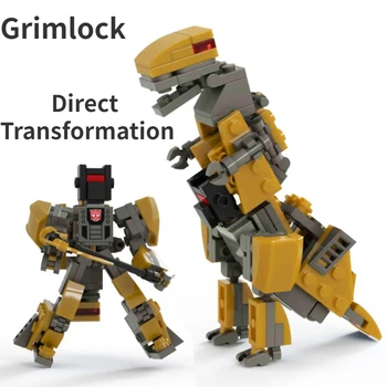 MOC Робот-трансформер Grimlock Прямая трансформация Детская игрушка-головоломка модель строительных блоков Подарок на день рождения